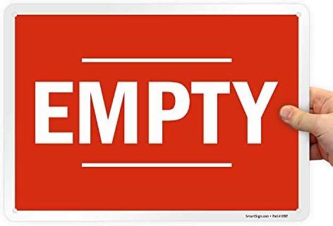 SmartSign "Empty" Cylinder Sign | 10" x 14" Aluminum : Amazon.in ...