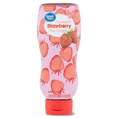 Buy Great Value Squeezable Strawberry Fruit Spread, 20 oz Online at ...