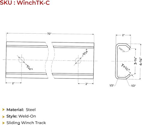 Mytee Products (4 Pack Sliding Winch Track - Steel India | Ubuy