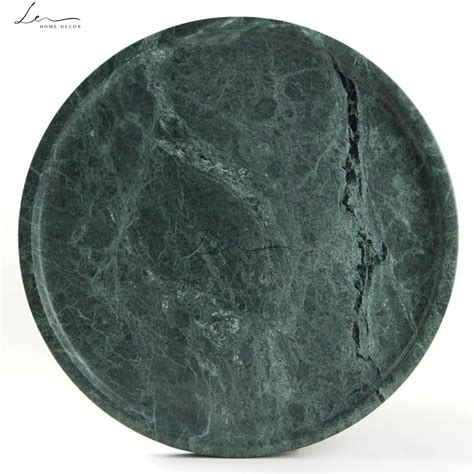 Green Marble Round Tray - Large – Le Home Decor Studio
