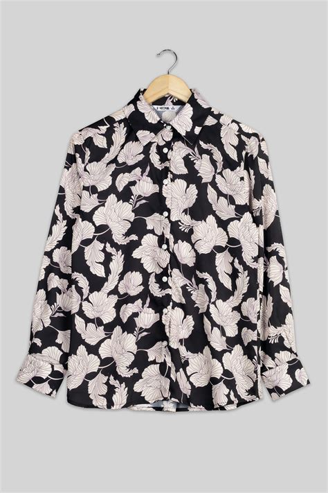 Ancient Black Floral Shirt For Women – neofaa.com
