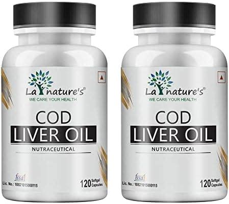 La Nature's Cod Liver Oil 120 Softgels - 300Mg, High In Vitamin A & D ...