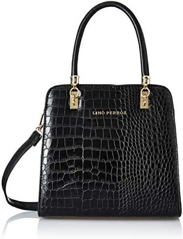 Buy Lino Perros Brown leatherette Satchel (BLACK) at Amazon.in