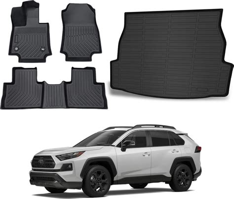 Floor Mats for Toyota Rav4 2023-2019,All Weather Floor Liner and Cargo ...