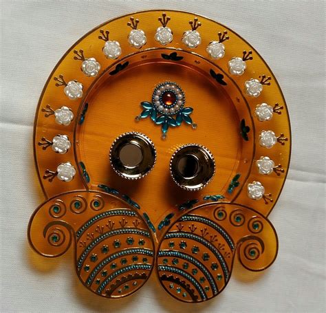 Buy Keyuri's Acrylic Puja Thali with 2 acrylic katori (20 Cm x 18 Cm ...