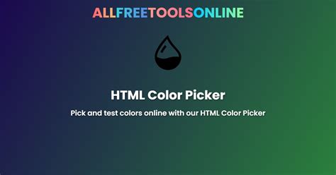 HTML Color Picker – HEX, RGB & HSL Values
