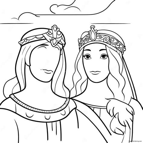 Aquila And Priscilla Bible Story Coloring Page (63092-50746)