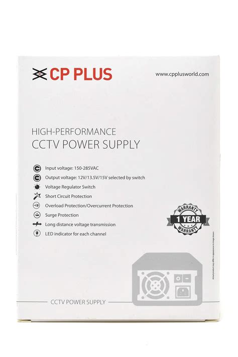 CP Plus CP-DPS-PD08-12D 12V 10Amp 8 Channel Fiber SMPS (Switched-Mode ...