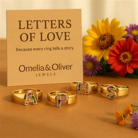 Hope - Gold Stainless Steel Initial Ring – Matilda&Milo Jewels