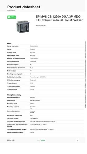 Schneider ACB - Schneider MVS12N4MW6L ACB Trader - Wholesaler ...
