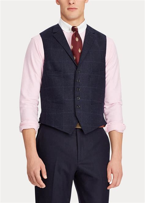 Houndstooth Windowpane Vest for Men | Ralph Lauren® IN