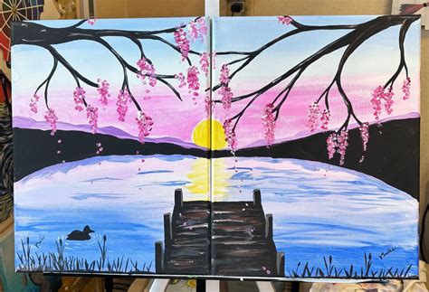 Sunset at the lake , Crook County Library (Oregon), Prineville, 6 ...