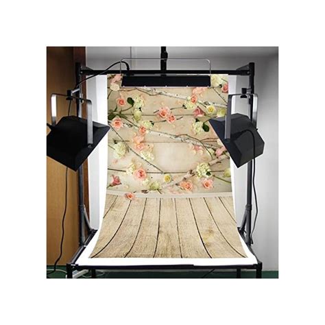 Buy DODOING 3x5ft Photography Background Wooden Board Wall Floral ...