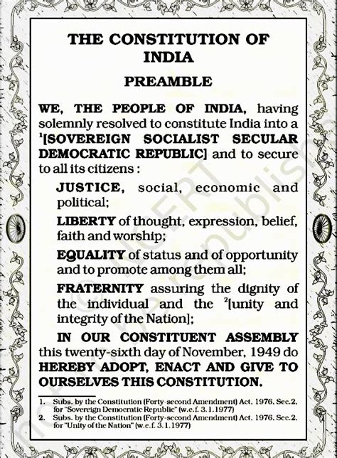Preamble to Indian Constitution- The Source of a Public Force