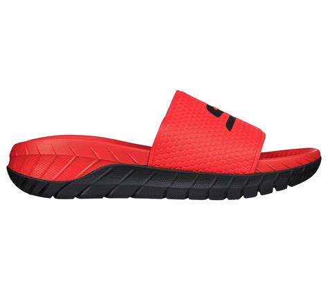 Skechers Red/Black Go Recover Sandal Mens Walking Sandal - Style ID ...