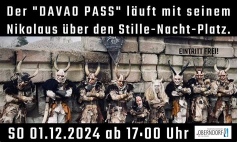 Krampuslauf: Der DAVAO PASS mit seinem Nikolaus, Stille-Nacht-Platz 7 ...