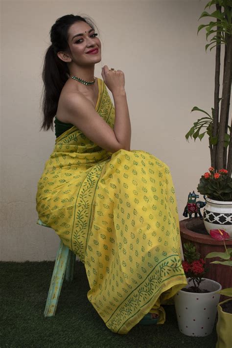 Shubhi - Chanderi Silk by Cotton Saree with Dabu Print