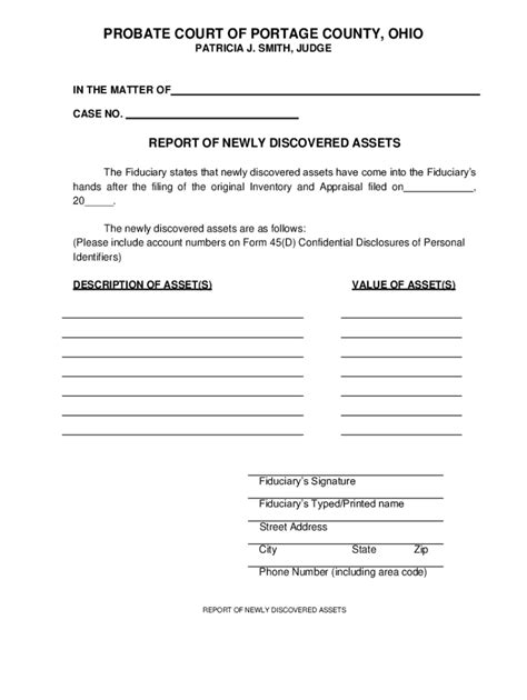 Fillable Online public notices - relief of estate - Portage County ...