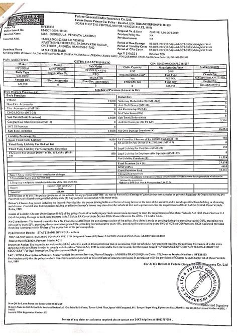 Cholamandalam Ms General Insurance Co. Ltd — Chola Standalone Own ...