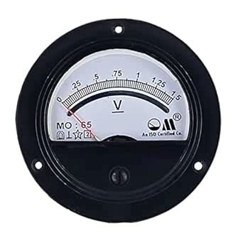 Om Meters MO-65 Round Moving Coil Analog Panel Meter 1.5V Voltmeter ...