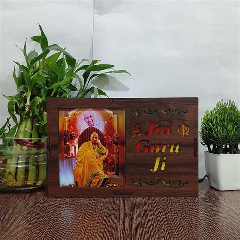 MDF Wood Art Work Led Frame Wooden Color with Laser Cut Finish (Led Ja ...