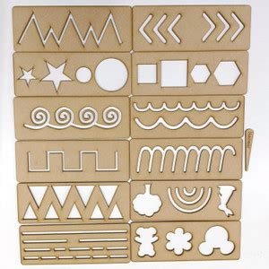 CURIOUS wooden tracing board for kids Button Wooden Line Tracing Board ...