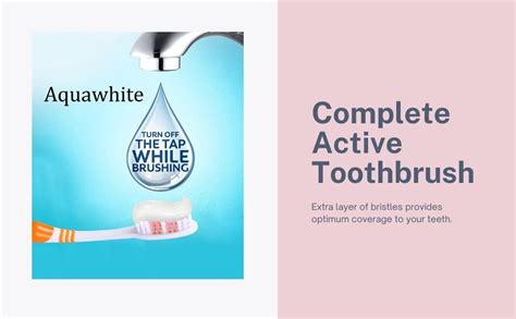 Buy aquawhite Adult Popular Flexi Manual Toothbrush, Medium Bristles ...