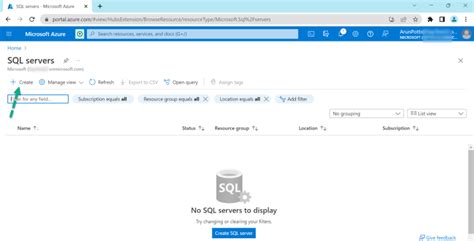 How Create Database in Azure Portal 的图像结果