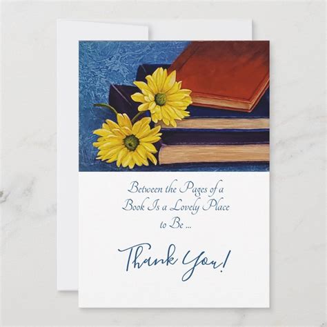 Book Lovers Thank You Card | Zazzle | Book lovers, Thank you cards ...