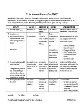 Fall Risk Assessment & Screening Tool (FRAST) - Missoula County ...