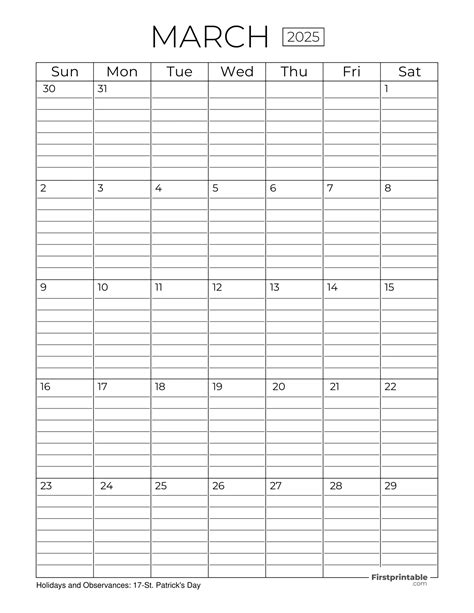 Printable Calendars Onlineblank Calendar With Lines Printable