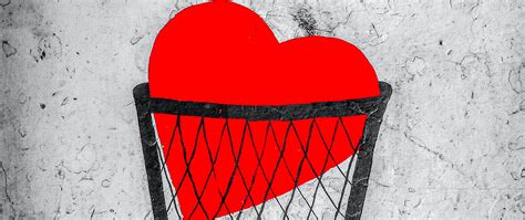 Download wallpaper 2560x1080 heart, love, sad, street art, art dual ...