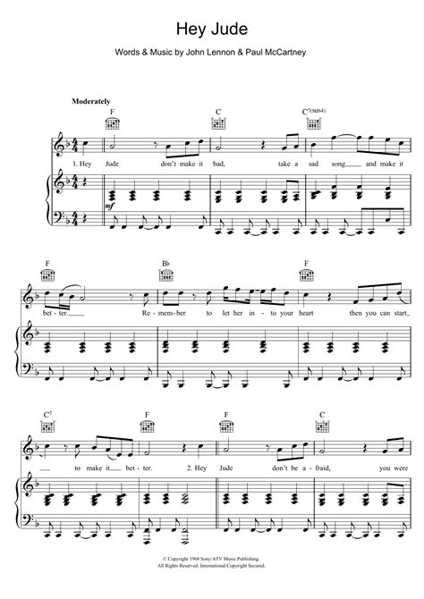 Piano chords hey jude beatles - maniadast