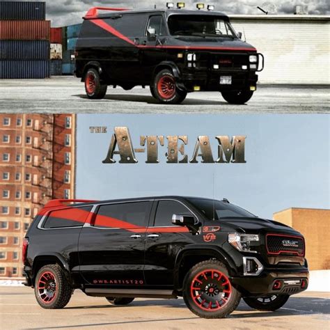 Artist Imagines Modern-Day GMC Sierra-Based A-Team Van