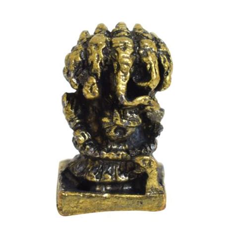 BRASS CROWN GANESHA IDOL