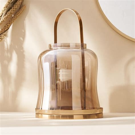 Buy Selena Accord Glass Lantern with Metal Handle from Home Centre at ...