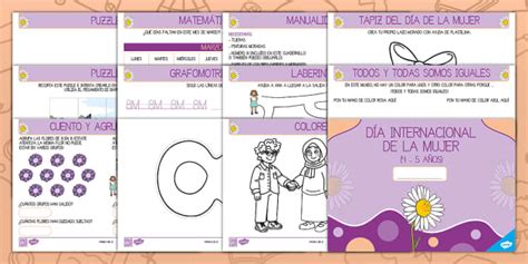 Cuadernillo de actividades: Día Internacional de la Mujer - Educación ...