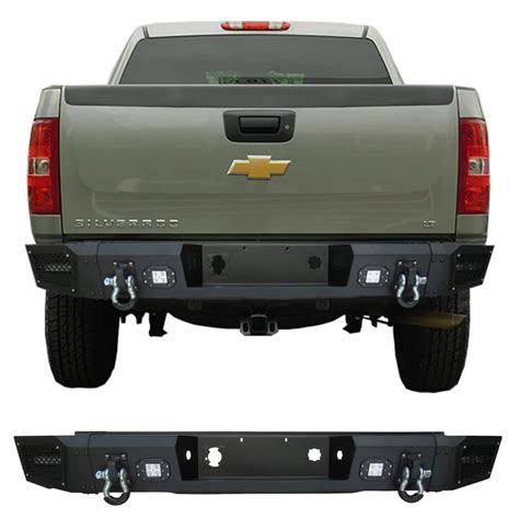 Vijay Rear Bumper Black Texture With LED Lights and 2 x 4.75 D-Rings ...