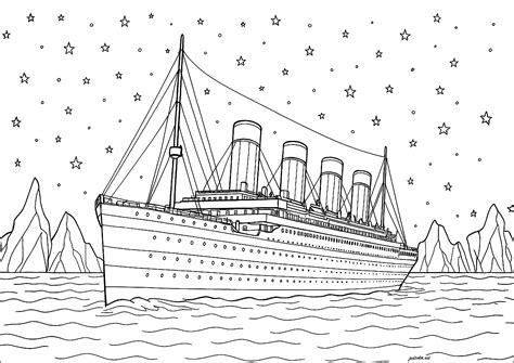 Titanic Sinking Coloring Pages