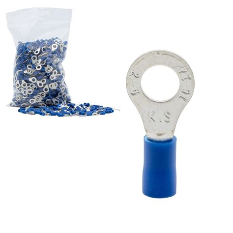 Qualitech 100Pcs 16-14AWG GA Insulated Terminals Ring Electrical Wire ...