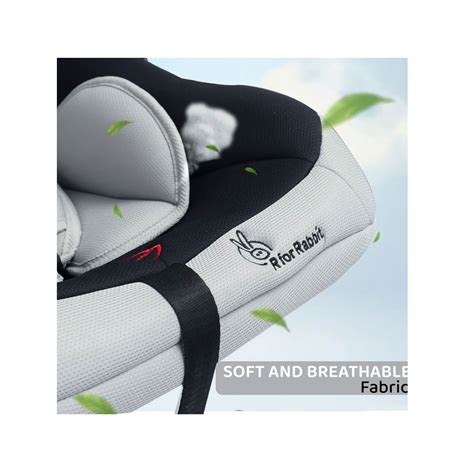 R for Rabbit Cozy Carry Cot Baby Car Seat Black Grey - Cureka