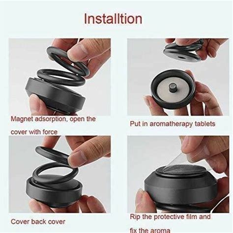 Ascension Car Solar Air Freshner Automatic 360° Rotating Diffuser Car ...