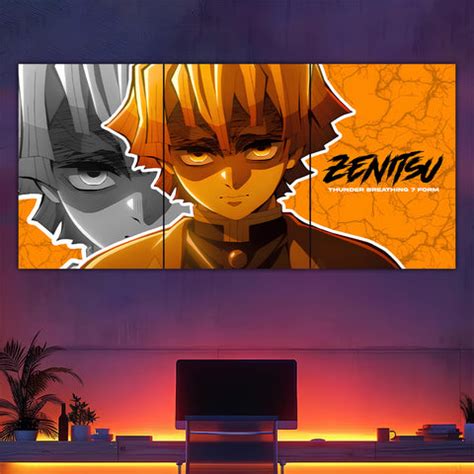 Zenitsu Thunder Breathing 7 Form Split Poster – Frame Kro