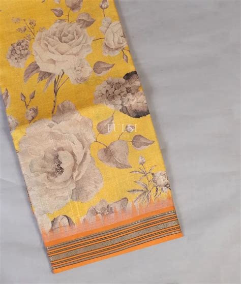 Buy Yellow Vidarbha Tussar Saree T572955