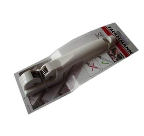 FACKELMANN KNIFE SHARPNER 18 CM, WHITE PVC HANDLE, 1 PC 49275