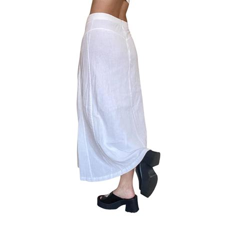 French Connection Women's White Skirt | Depop