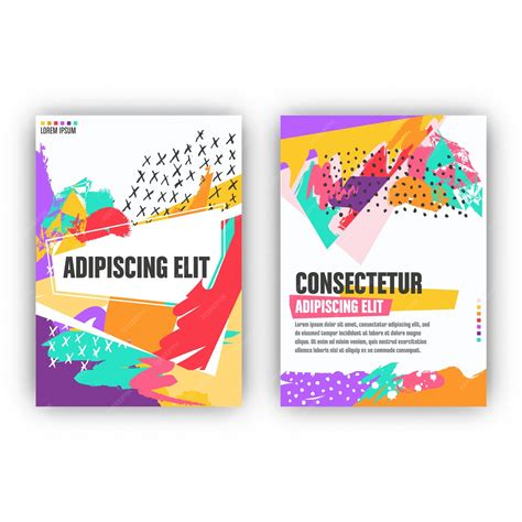 Rę cznie rysowane artystyczne zestaw tła - przydatne do zaproszeń ...