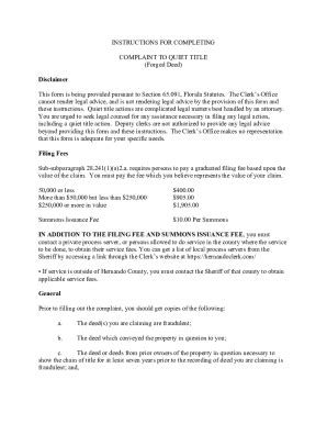 Fillable Online Quiet Title Action: Definition, How It Works, Uses, and ...