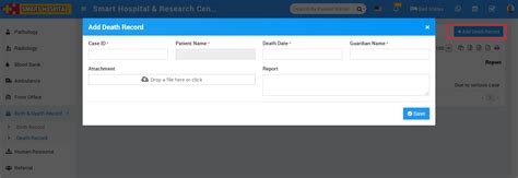 How to add Death Records? - Smart Hospital : Hospital Management System ...