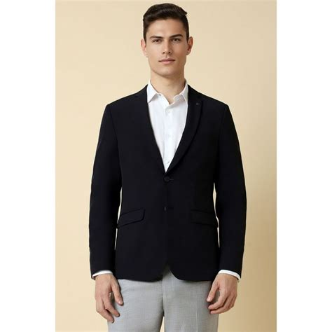 Buy Allen Solly Men Black Ultra Slim Fit Solid Formal Blazer Online